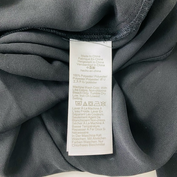 NWT J Crew Factory Women's Size 14 Black Long-sleeve Top With Ruffles - Picture 9 of 12